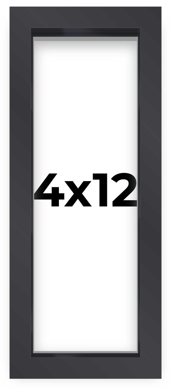 Panoramic Shadow Box 3/4" Depth Black Picture Frame - UV Acrylic, Backing, Hanging Hardware